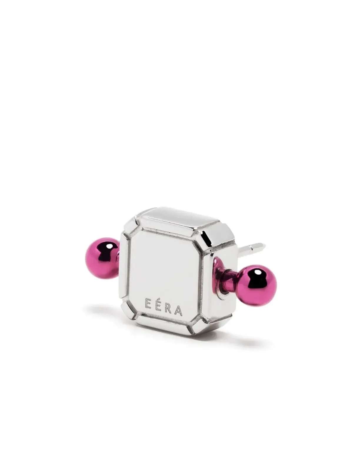 EÉRA 18kt white gold Square Bar stud earring - Silver - 画像3