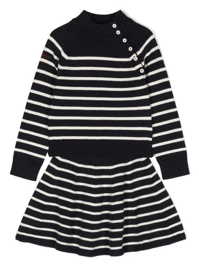 POLO RALPH LAUREN KIDS POLO RALPH LAUREN KIDS ストライプ柄セーターとスカートのセットの商品画像