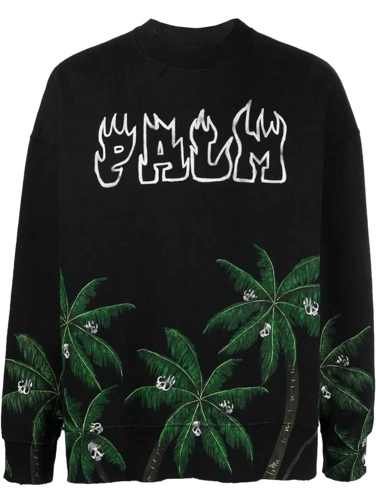 Palm Angels Palm & Skull ロゴプリント スウェットシャツ - 画像1