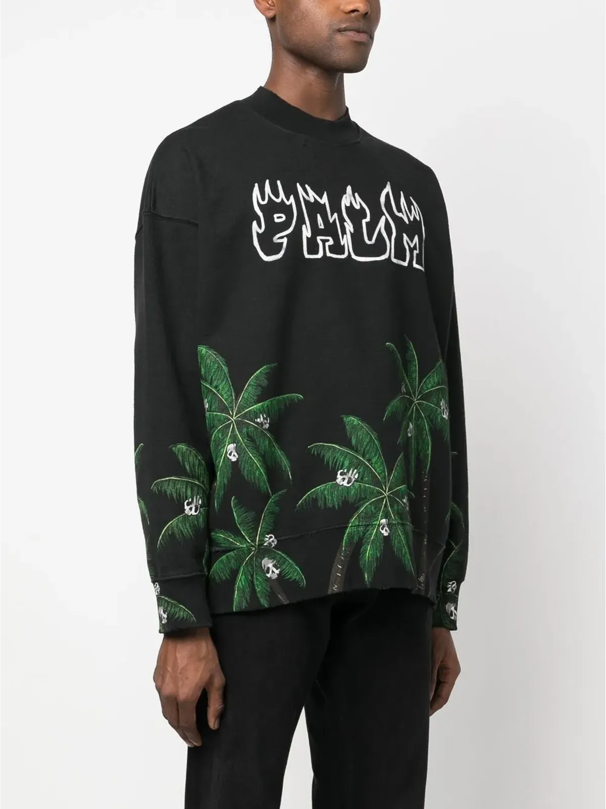 Palm Angels Palm & Skull ロゴプリント スウェットシャツ - 画像3