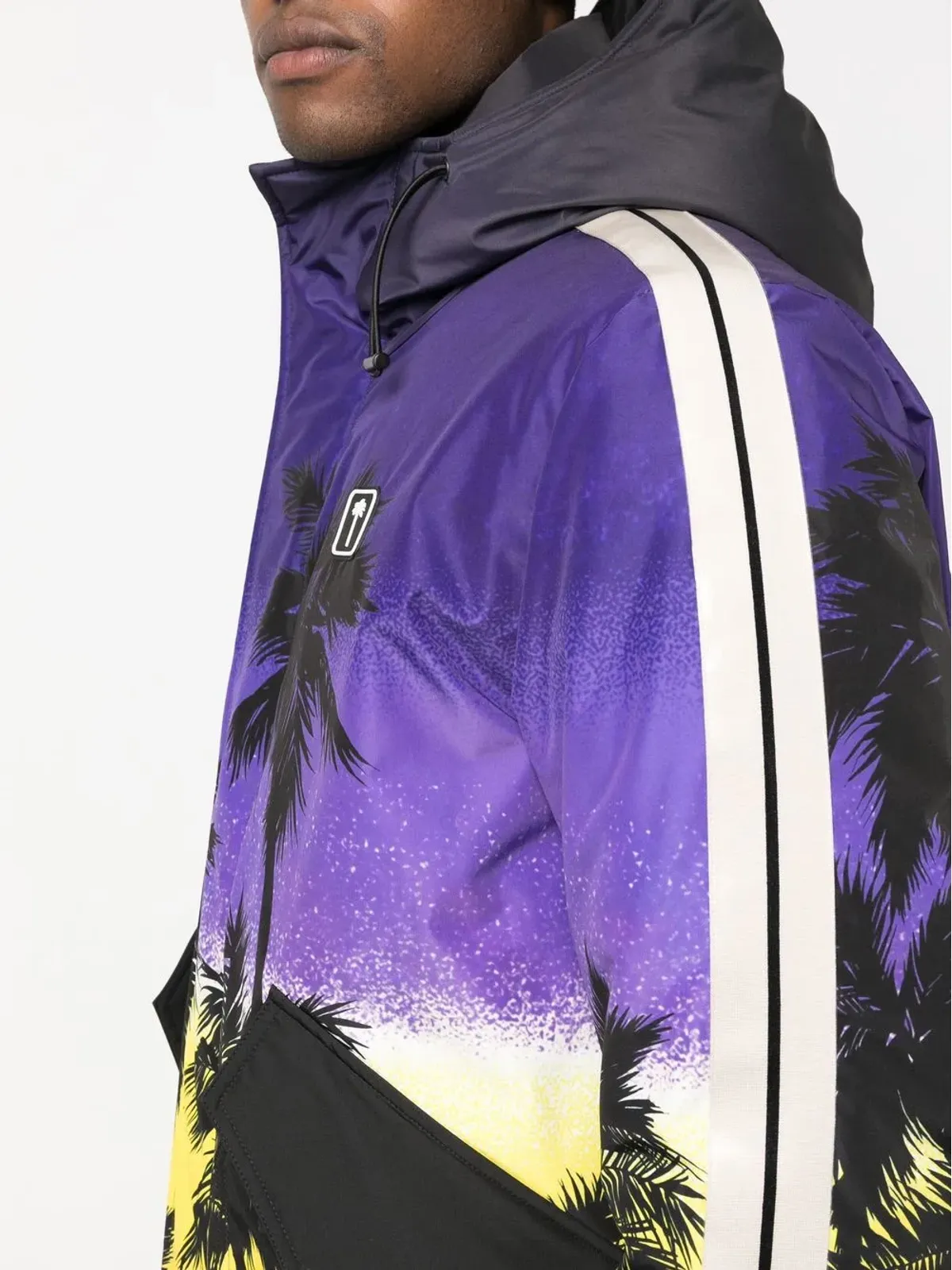 Palm Angels サンセットプリントフーデッドジャケット - 画像5