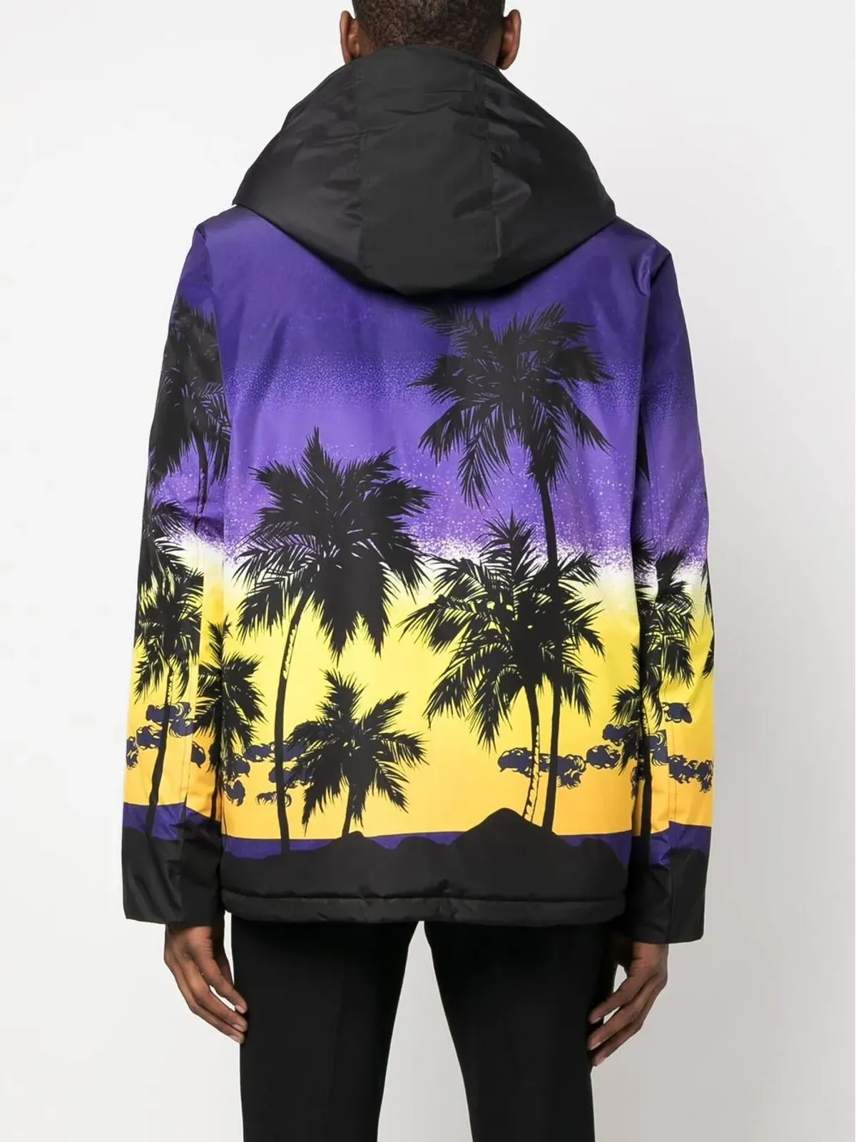 Palm Angels サンセットプリントフーデッドジャケット - 画像4