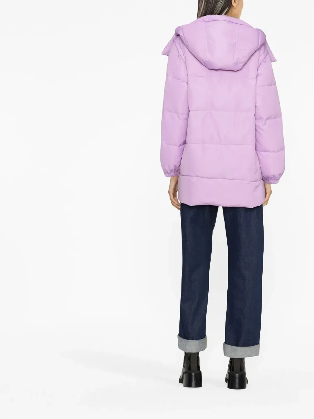 Patou デタッチャブルスリーブ付きパファーコート - 画像4