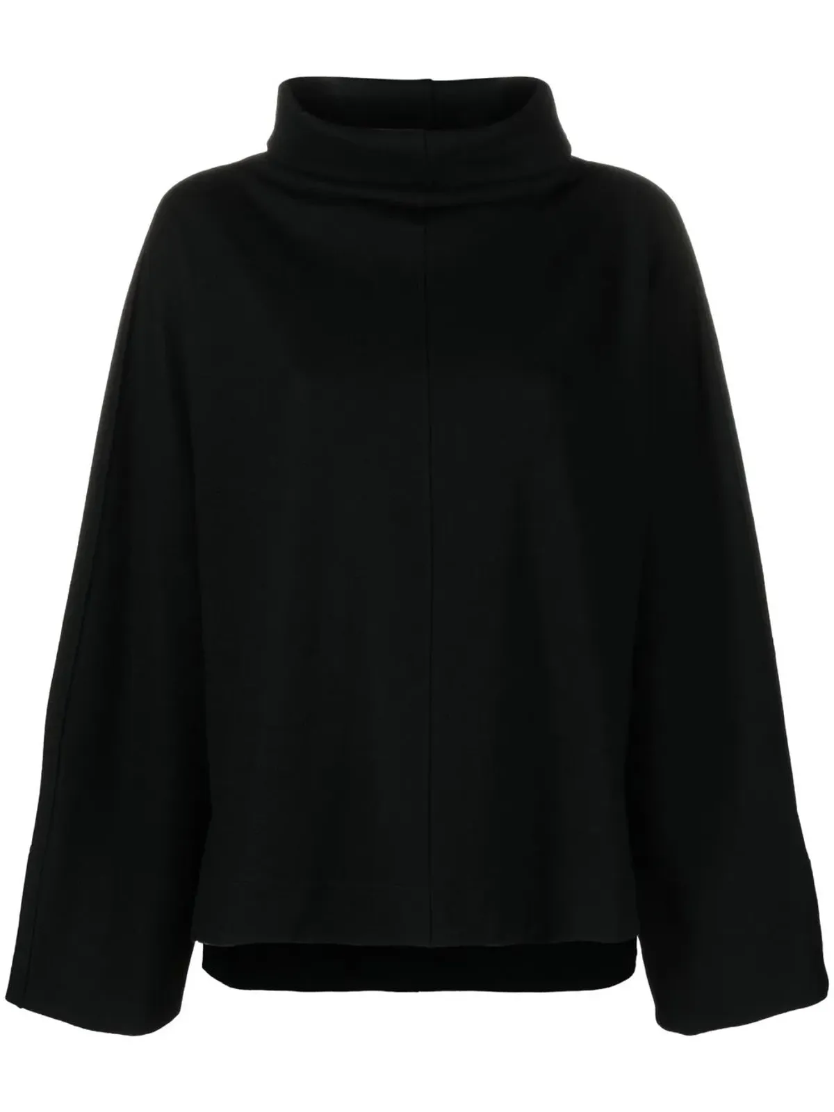 Issey Miyake mock-neck wide-sleeved top - Black - 画像1