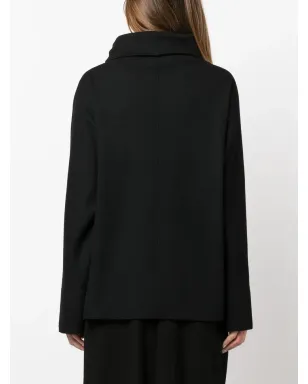 Issey Miyake mock-neck wide-sleeved top - Black - サムネイル4