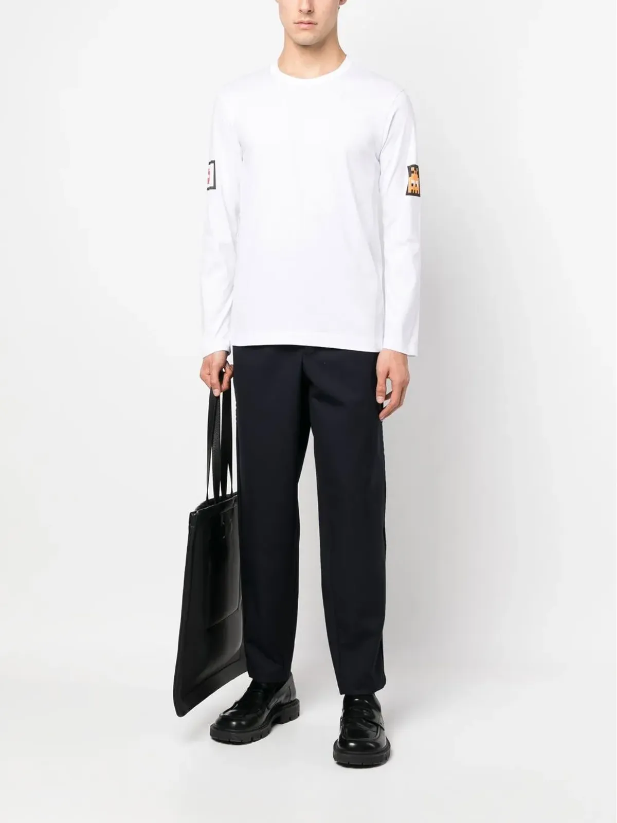Comme Des Garçons Shirt ストレートレッグ ウールパンツ - 画像2