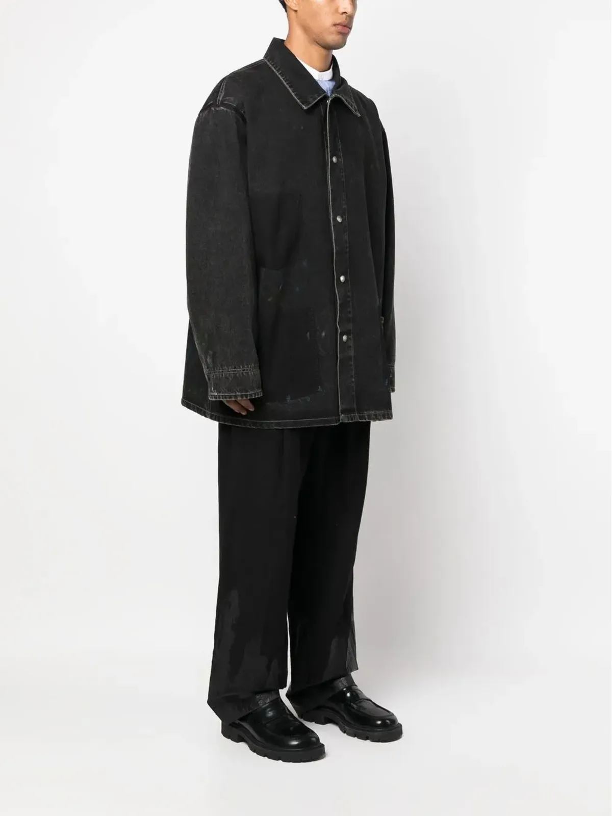 Maison Margiela シングルブレスト デニムコート - 画像4