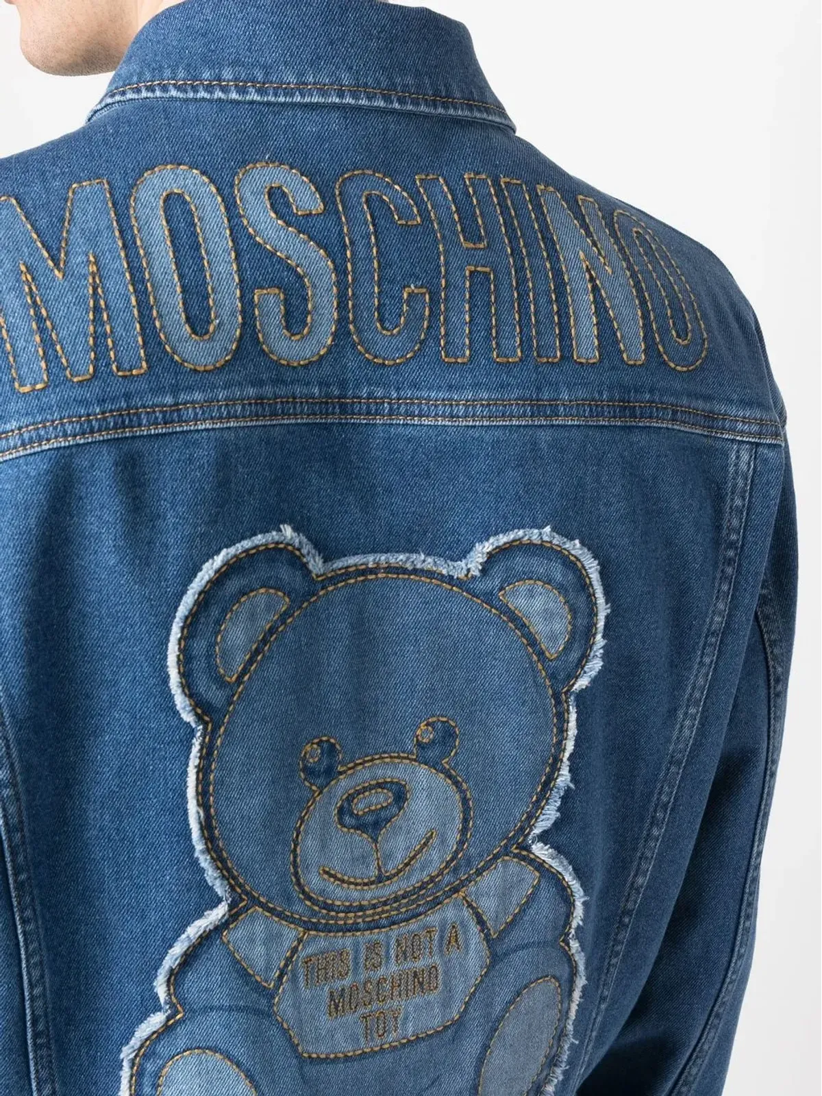 Moschino ロゴ刺繍デニムジャケット - 画像5