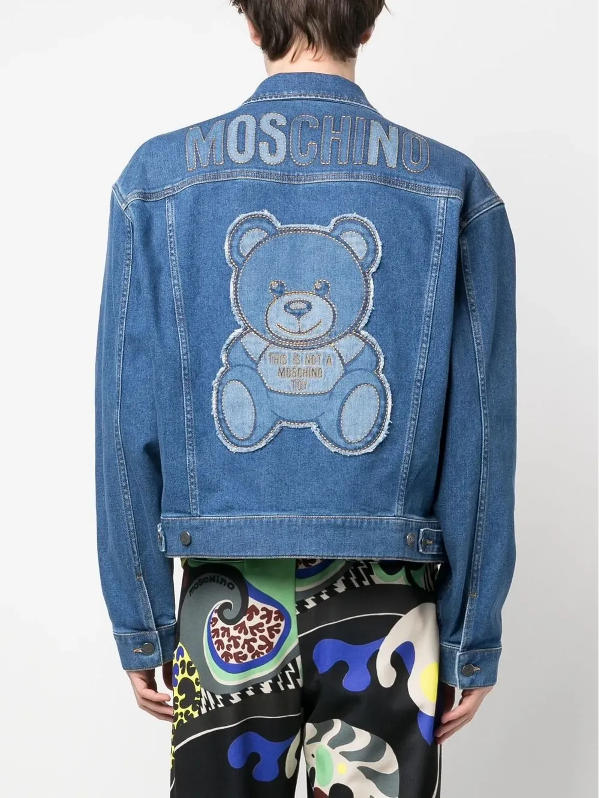 Moschino ロゴ刺繍デニムジャケット - 画像4