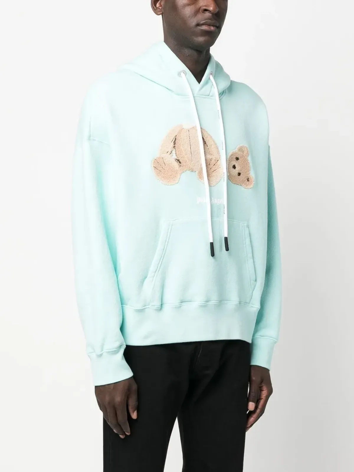Palm Angels ベアプリントのオーガニックコットン フーディー - 画像3