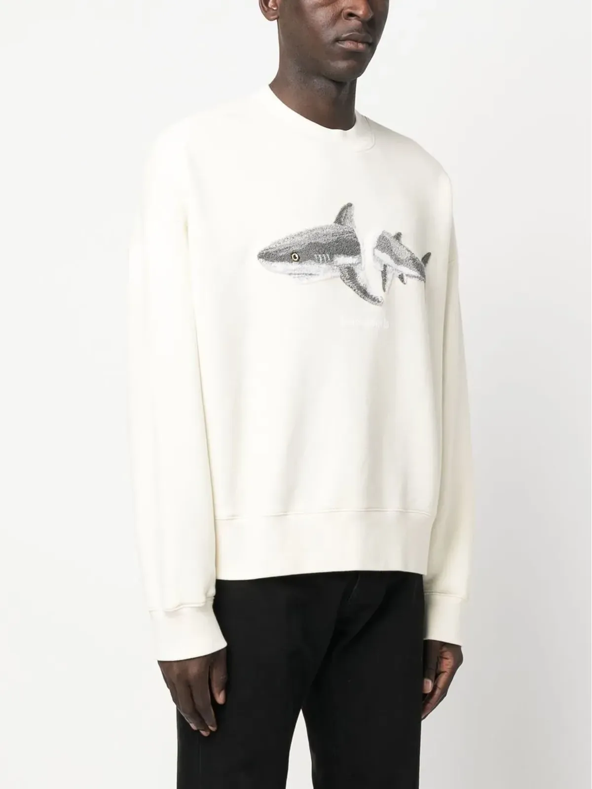 Palm Angels シャークプリント クルーネック スウェット - 画像3