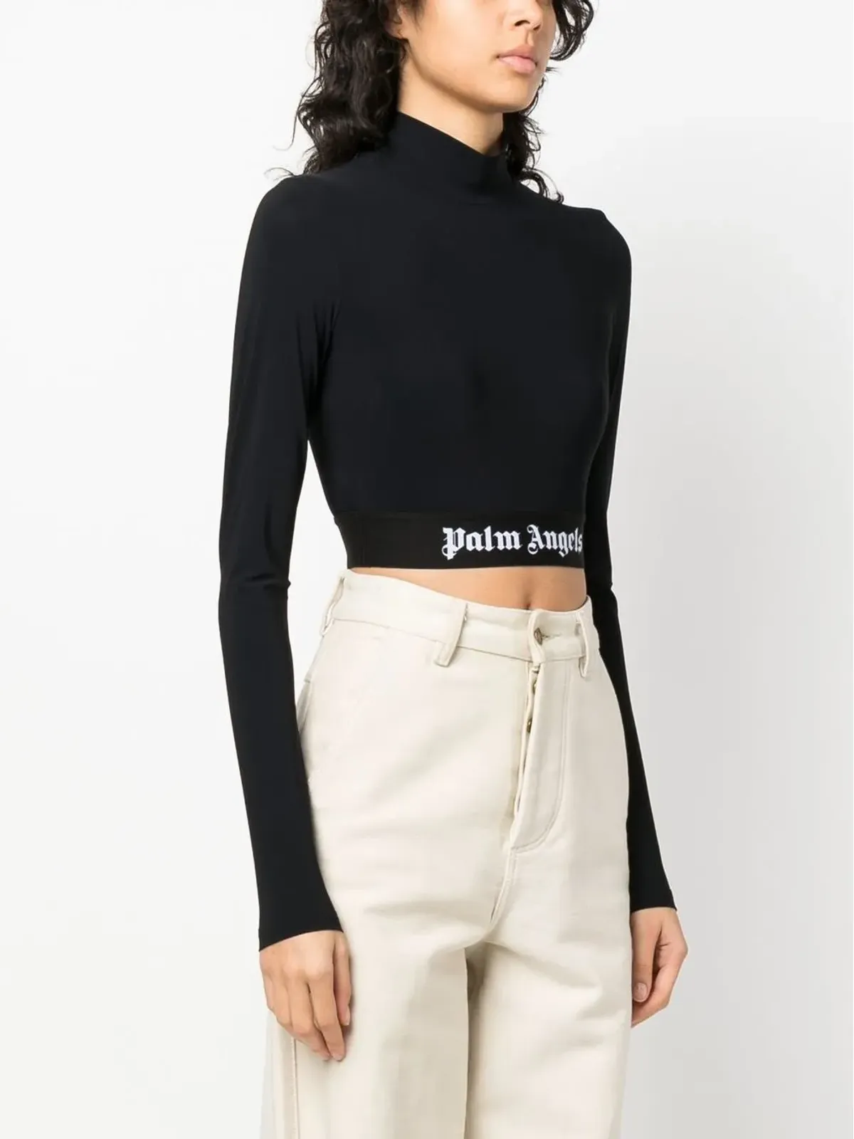 Palm Angels ロゴ入りアンダーバンド クロップトップ - 画像3