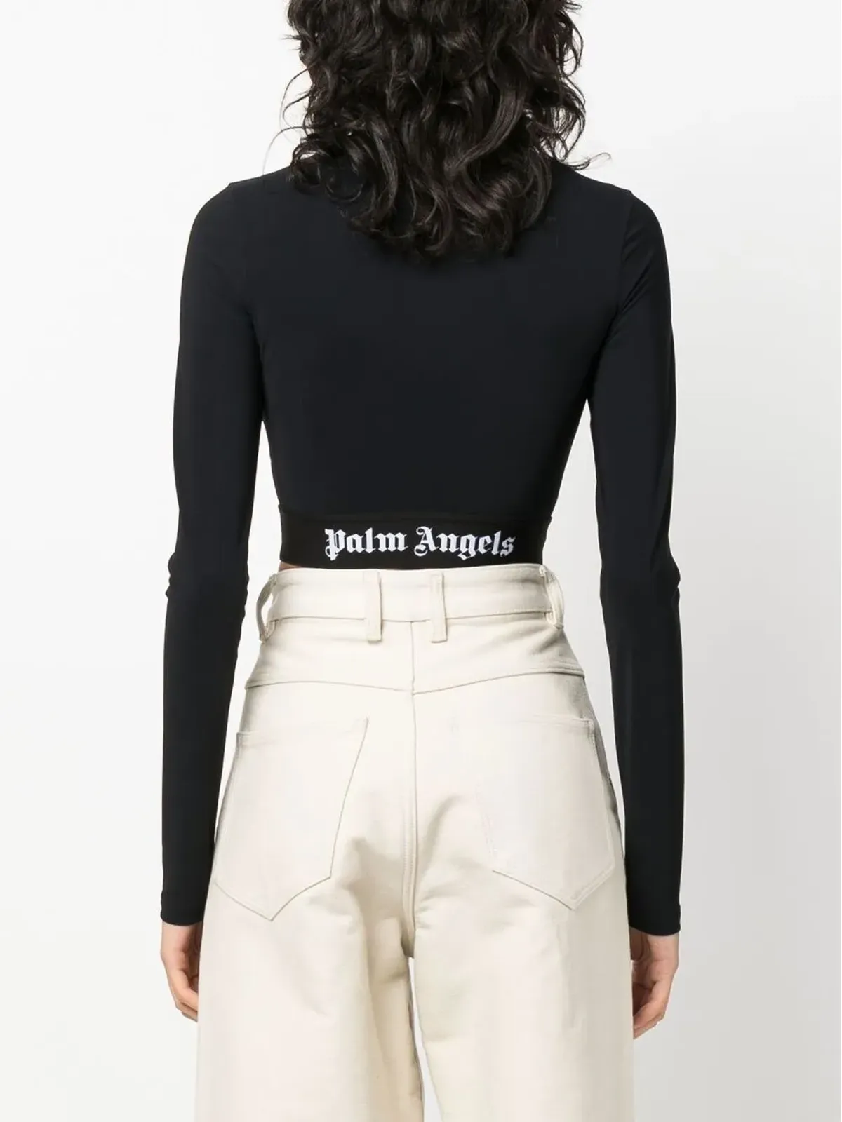 Palm Angels ロゴ入りアンダーバンド クロップトップ - 画像4