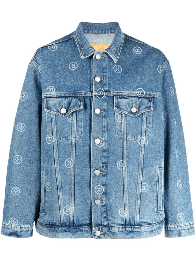 Martine Rose Martine Rose モチーフプリントデニムジャケットの商品画像