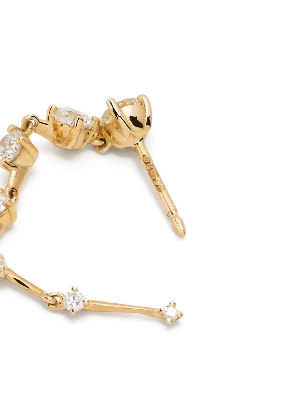 Fernando Jorge 18K イエローゴールド シークエンス ダイヤモンド ドロップ イヤリング - 画像4