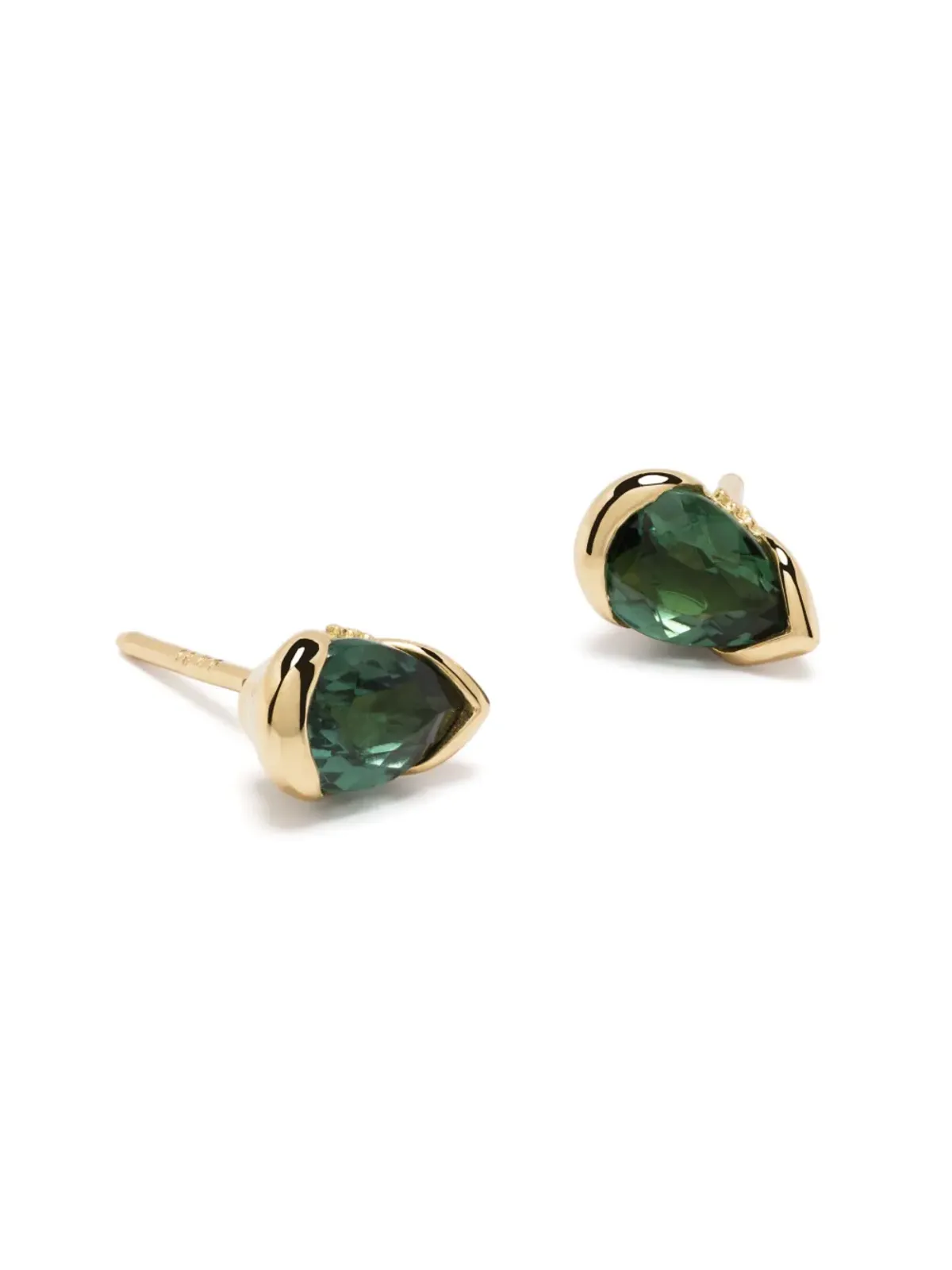 Fernando Jorge 18K イエローゴールド ブルーム トルマリン ダイヤモンド ピアス - 画像3