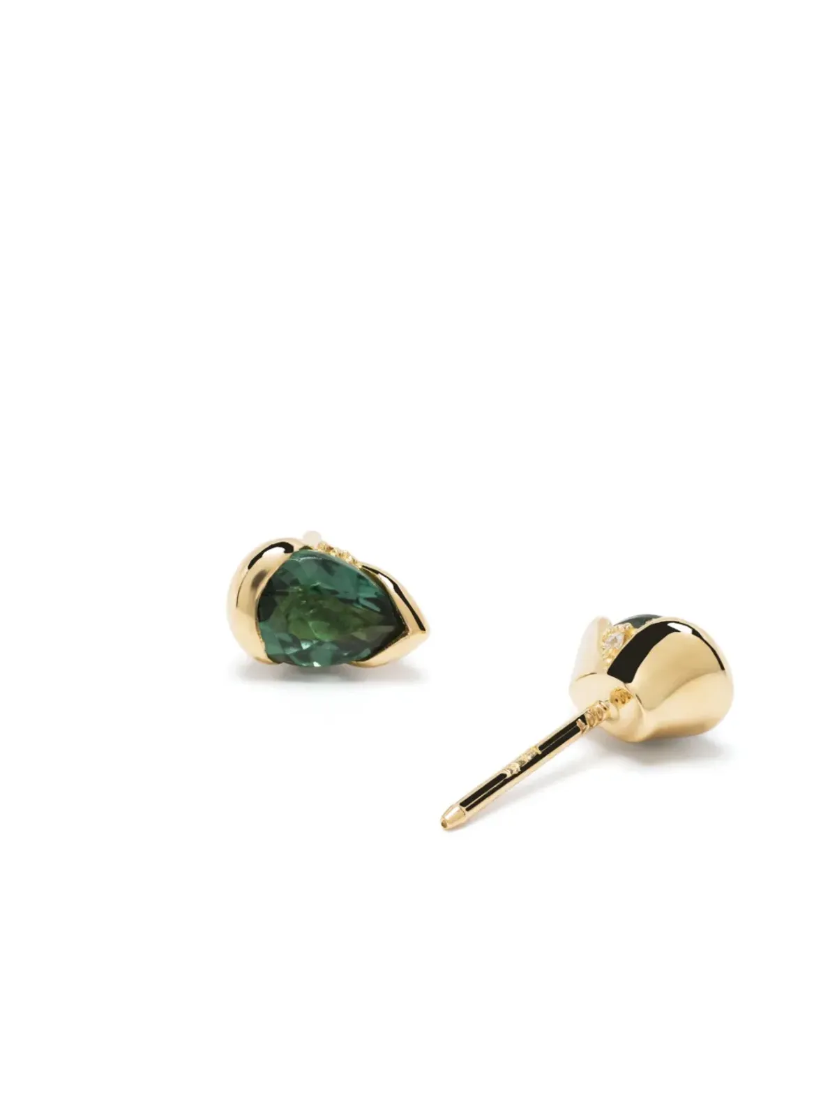 Fernando Jorge 18K イエローゴールド ブルーム トルマリン ダイヤモンド ピアス - 画像4