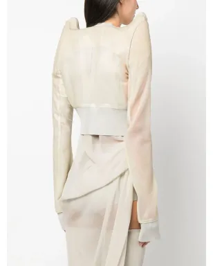 Rick Owens クロップドジップアップジャケット - サムネイル4
