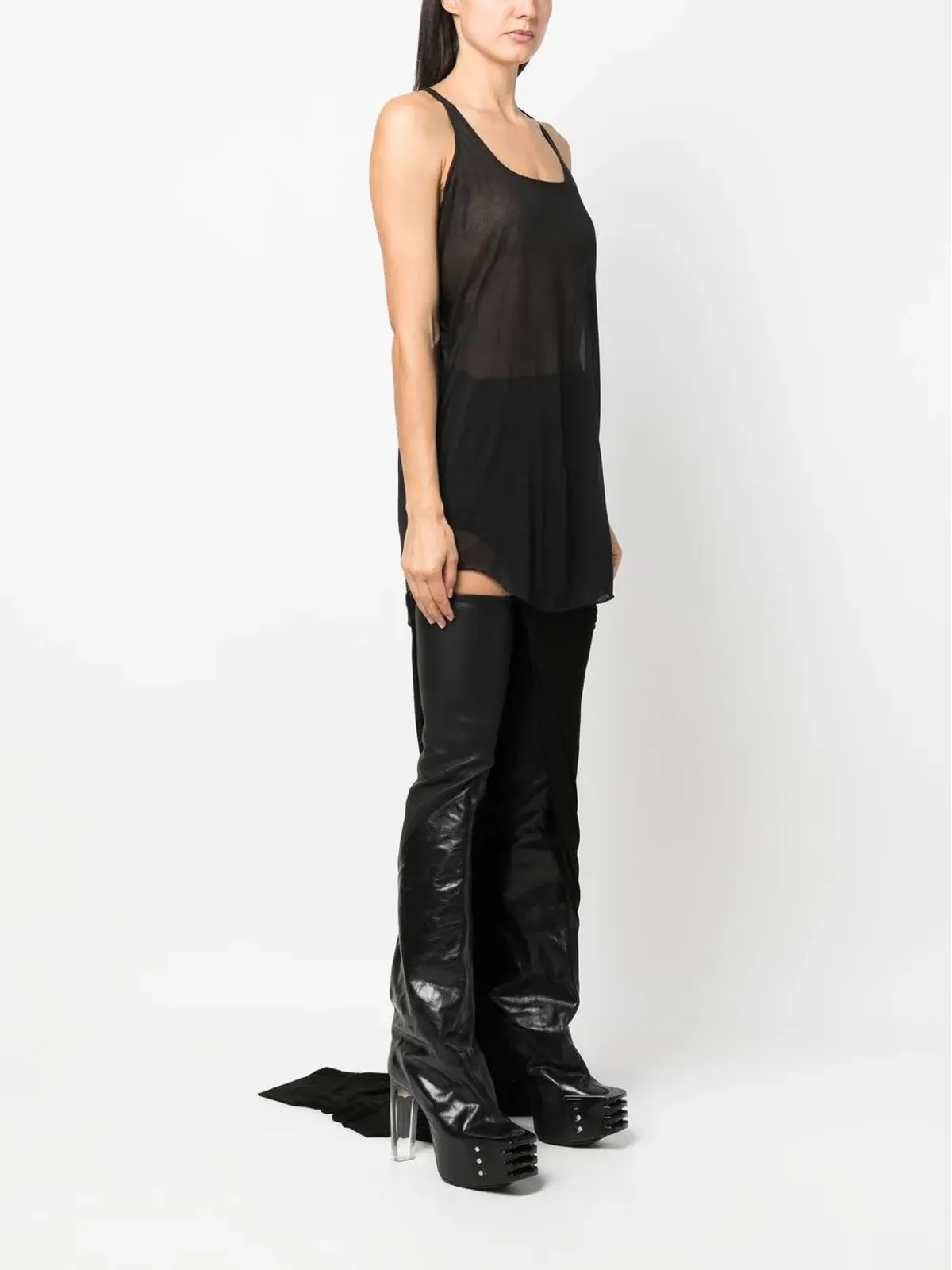 Rick Owens セミシアータンクトップ - 画像3