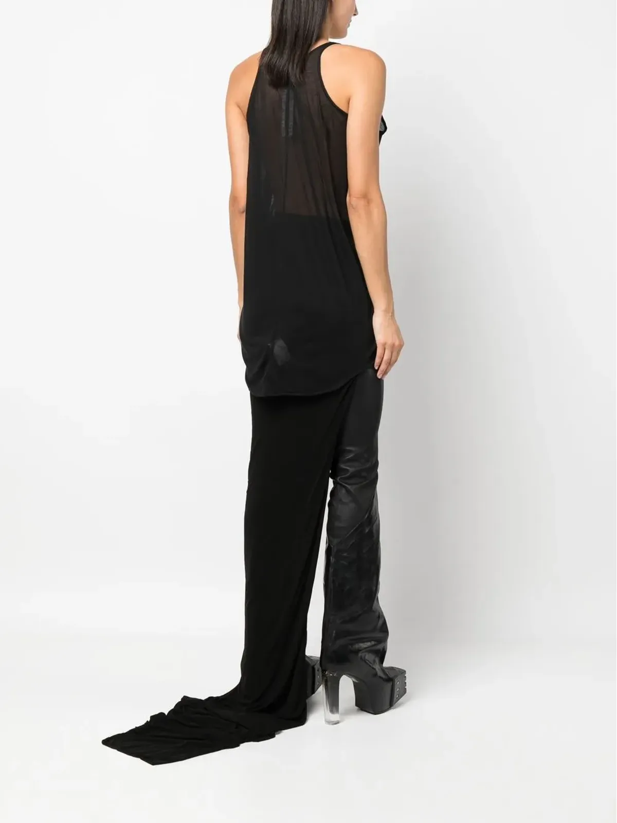 Rick Owens セミシアータンクトップ - 画像4