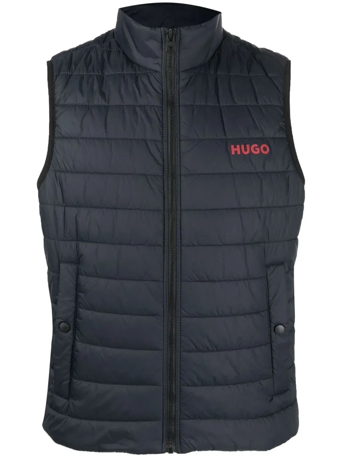 HUGO ロゴプリント入りパデッドジレ - 画像1
