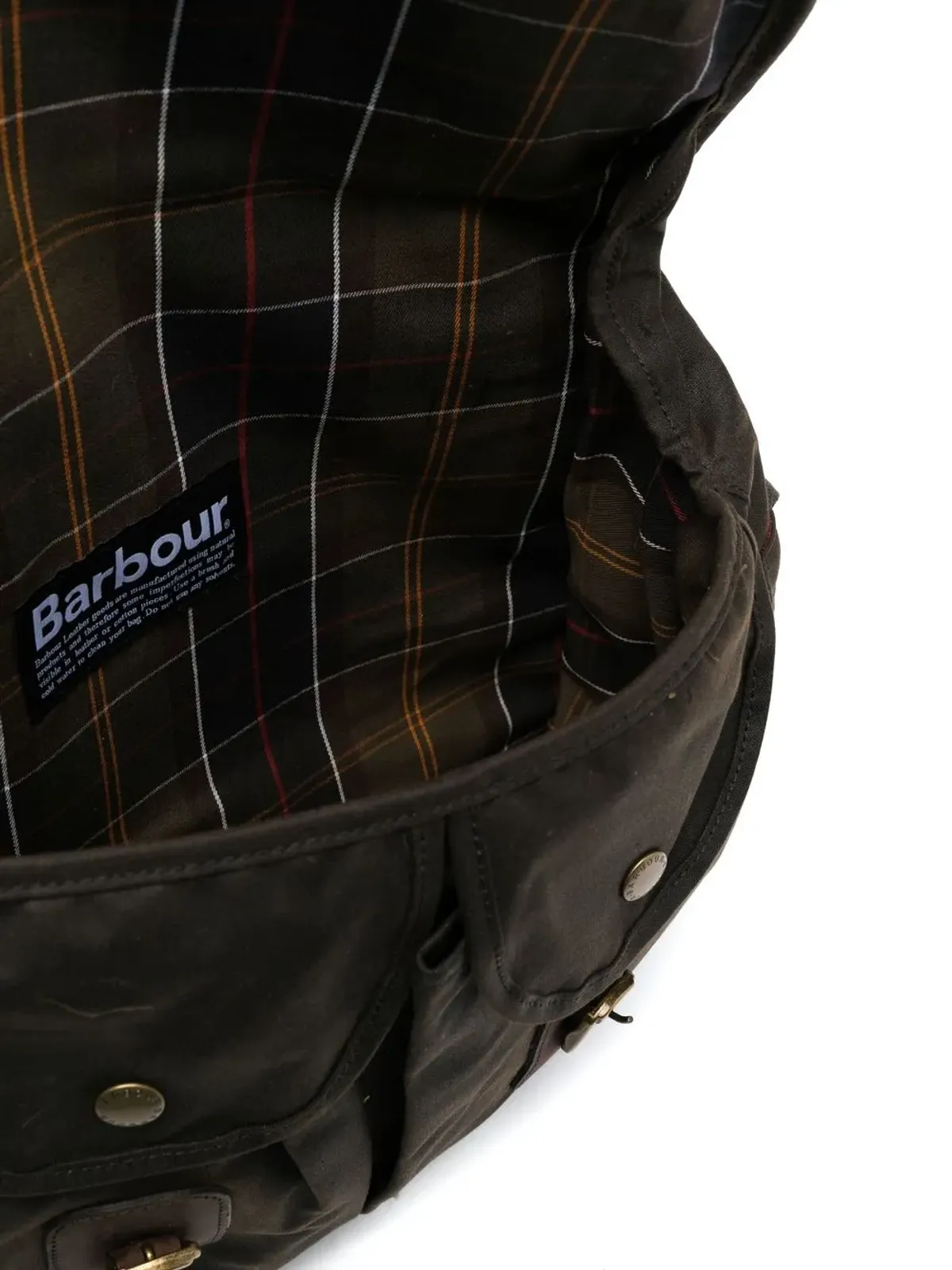 Barbour レザーメッセンジャーバッグ - 画像5