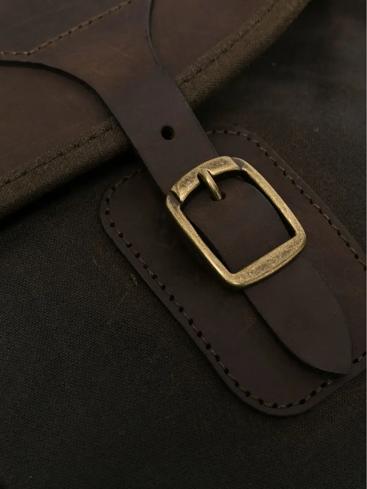Barbour レザーメッセンジャーバッグ - 画像4