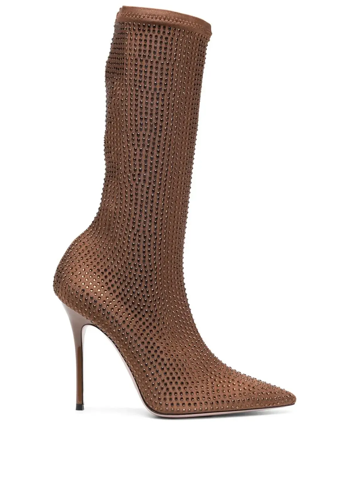 Gedebe Logan 115mm crystal-embellished boots - Brown - 画像1