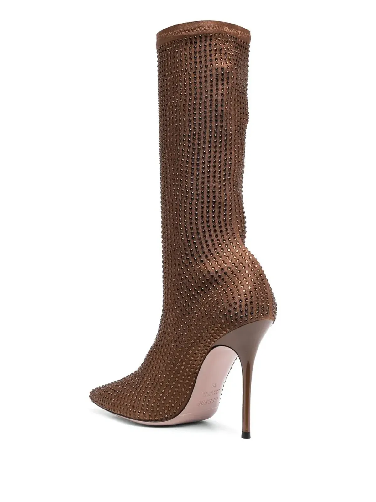 Gedebe Logan 115mm crystal-embellished boots - Brown - 画像3