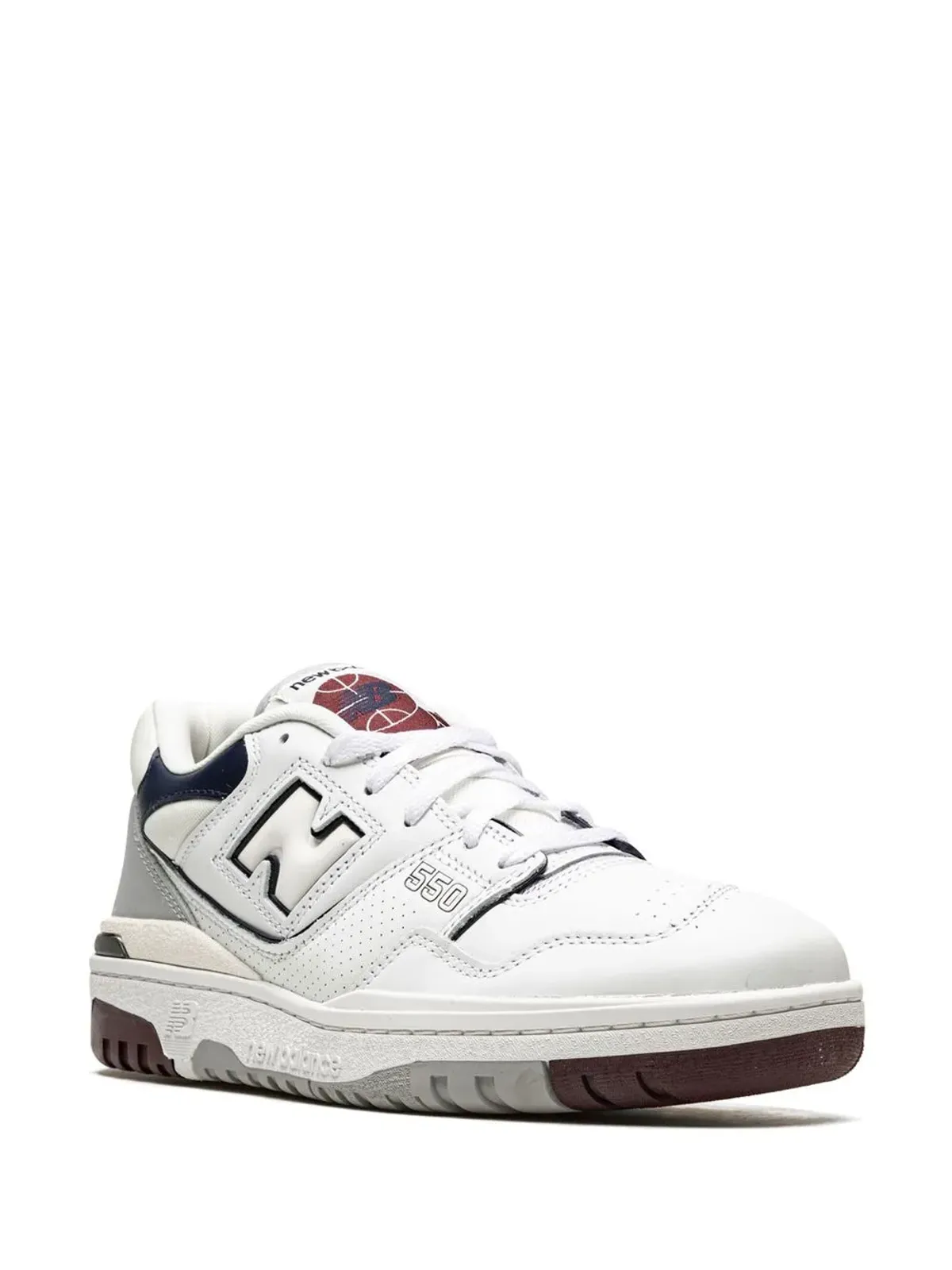 New Balance 550 ホワイト/インディゴ/バーガンディ スニーカー - 画像2