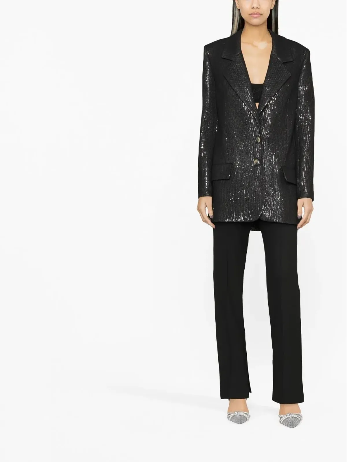 The Mannei sequin-embellished sequinned blazer - Black - 画像2