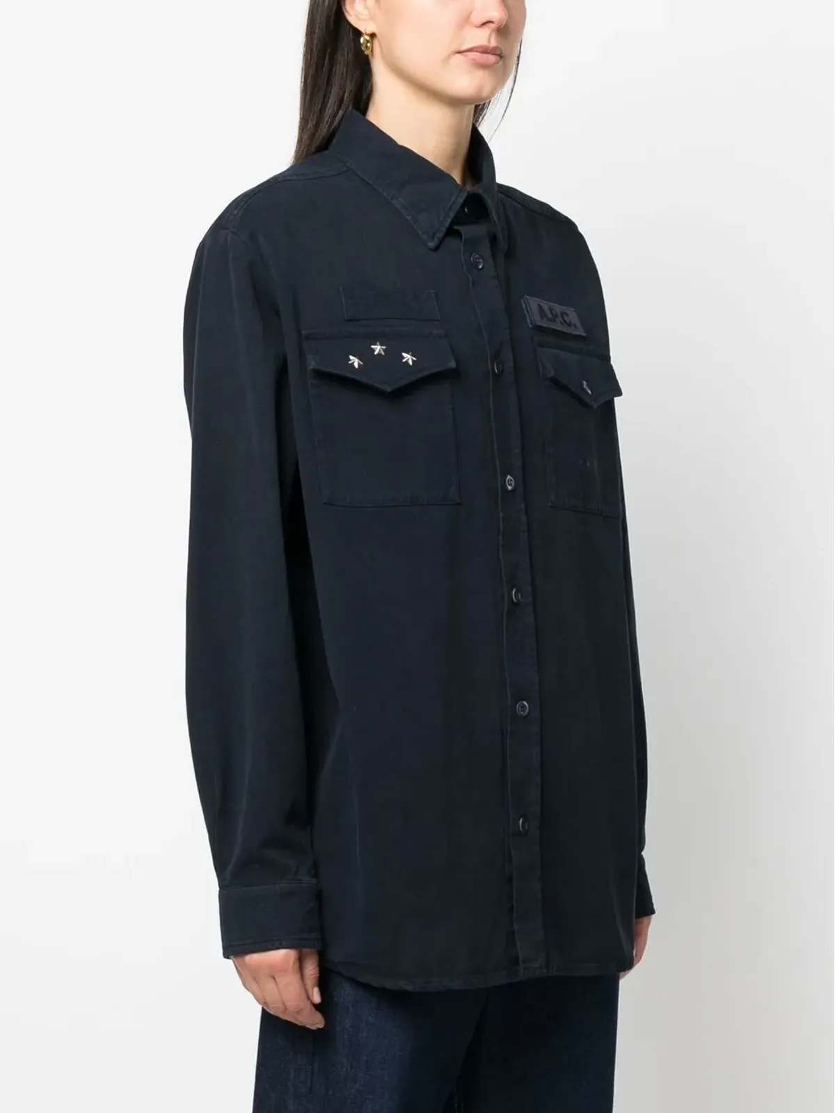 A.P.C. スタッズ付き長袖ジャケット - 画像3
