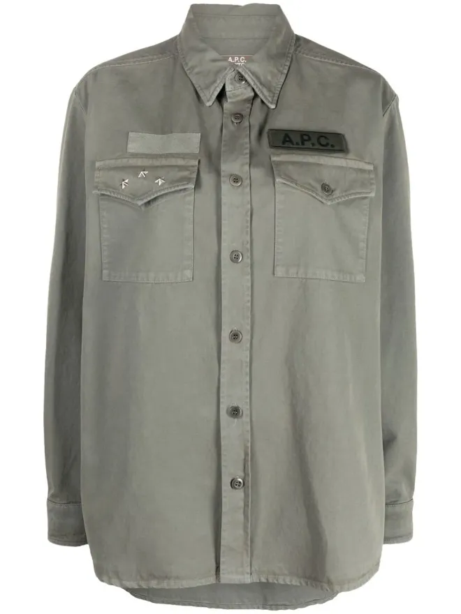 A.P.C. A.P.C. ロゴパッチ シャツジャケットの商品画像