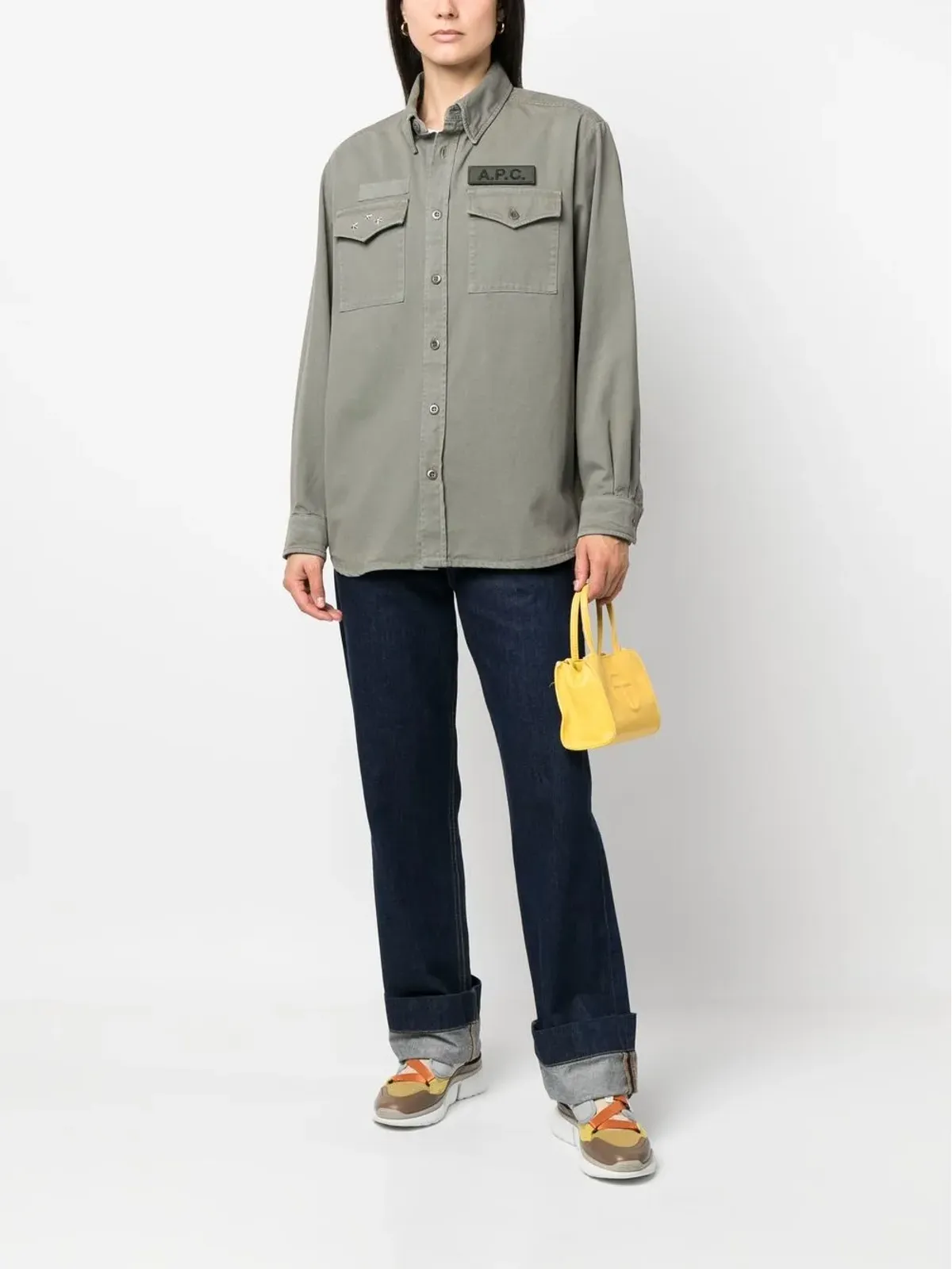 A.P.C. ロゴパッチ シャツジャケット - 画像2