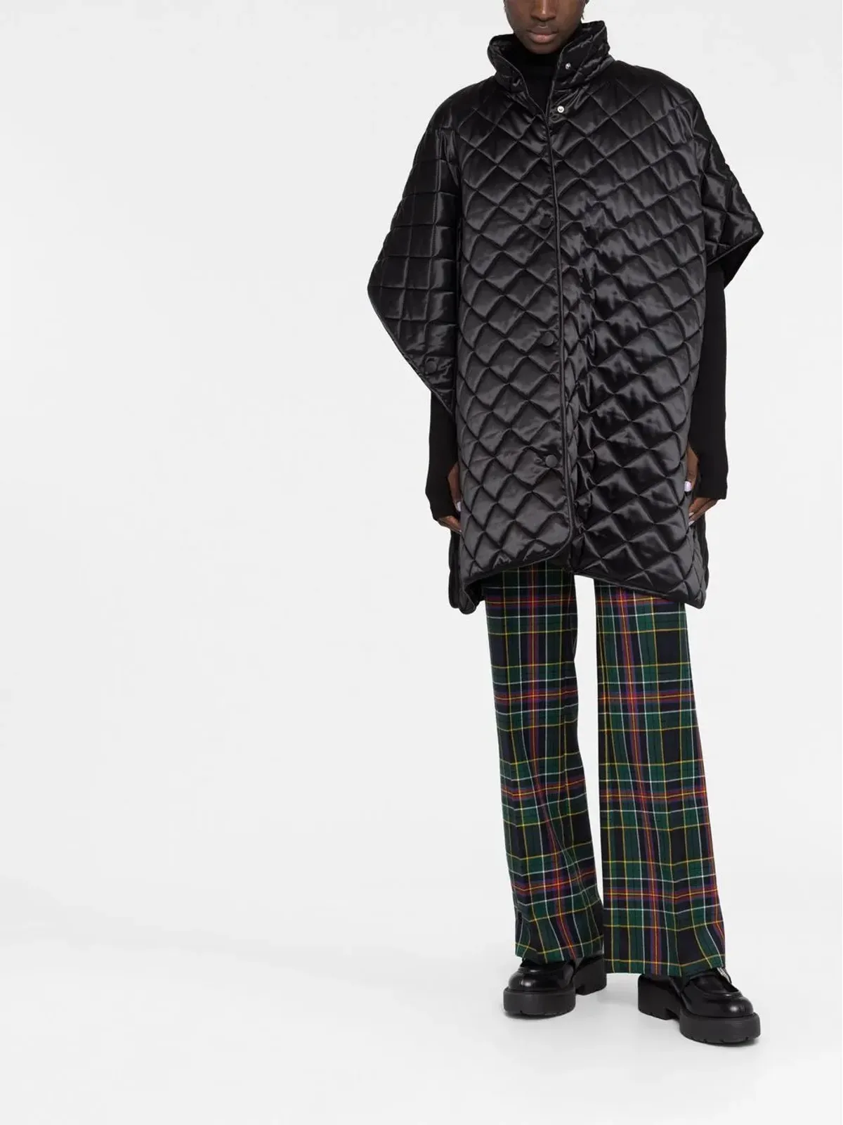 Boutique Moschino キルテッドショートスリーブコート - ブラック - 画像2