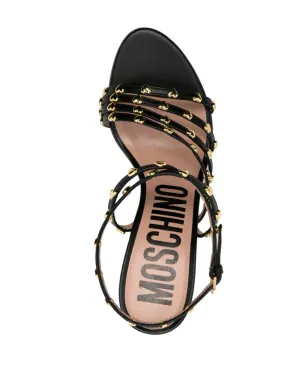 Moschino スタッド装飾 サンダル - ブラック - サムネイル4