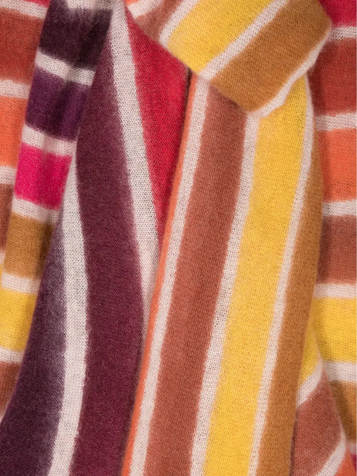 Faliero Sarti ストライプ柄カシミヤブレンドスカーフ - 画像2