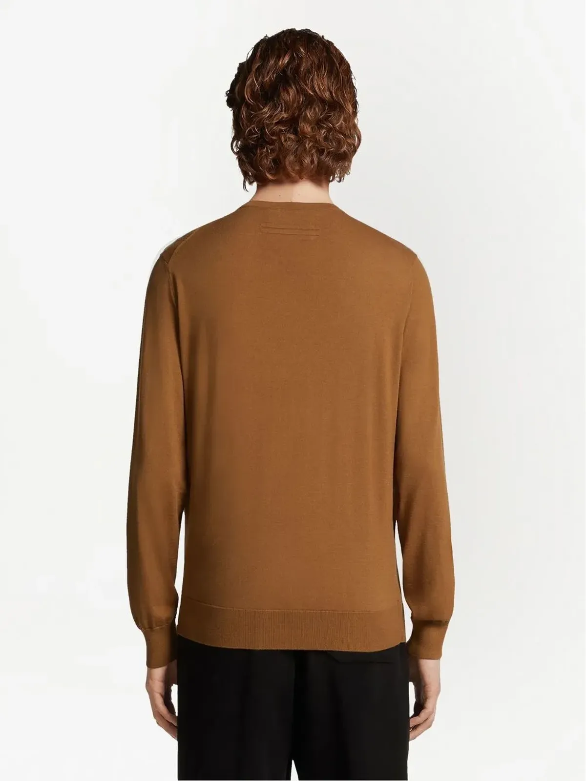 Zegna ラウンドネック ニットセーター - ブラウン - 画像3