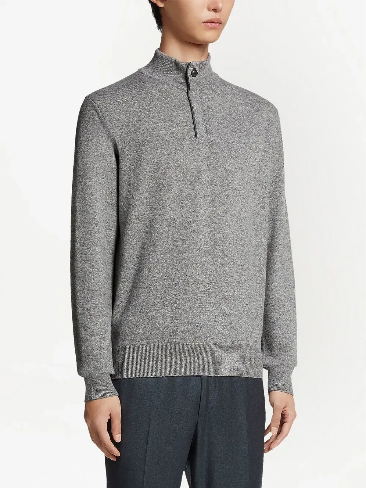 Zegna オアジ モックネック カシミヤ ジャンパー - 画像2