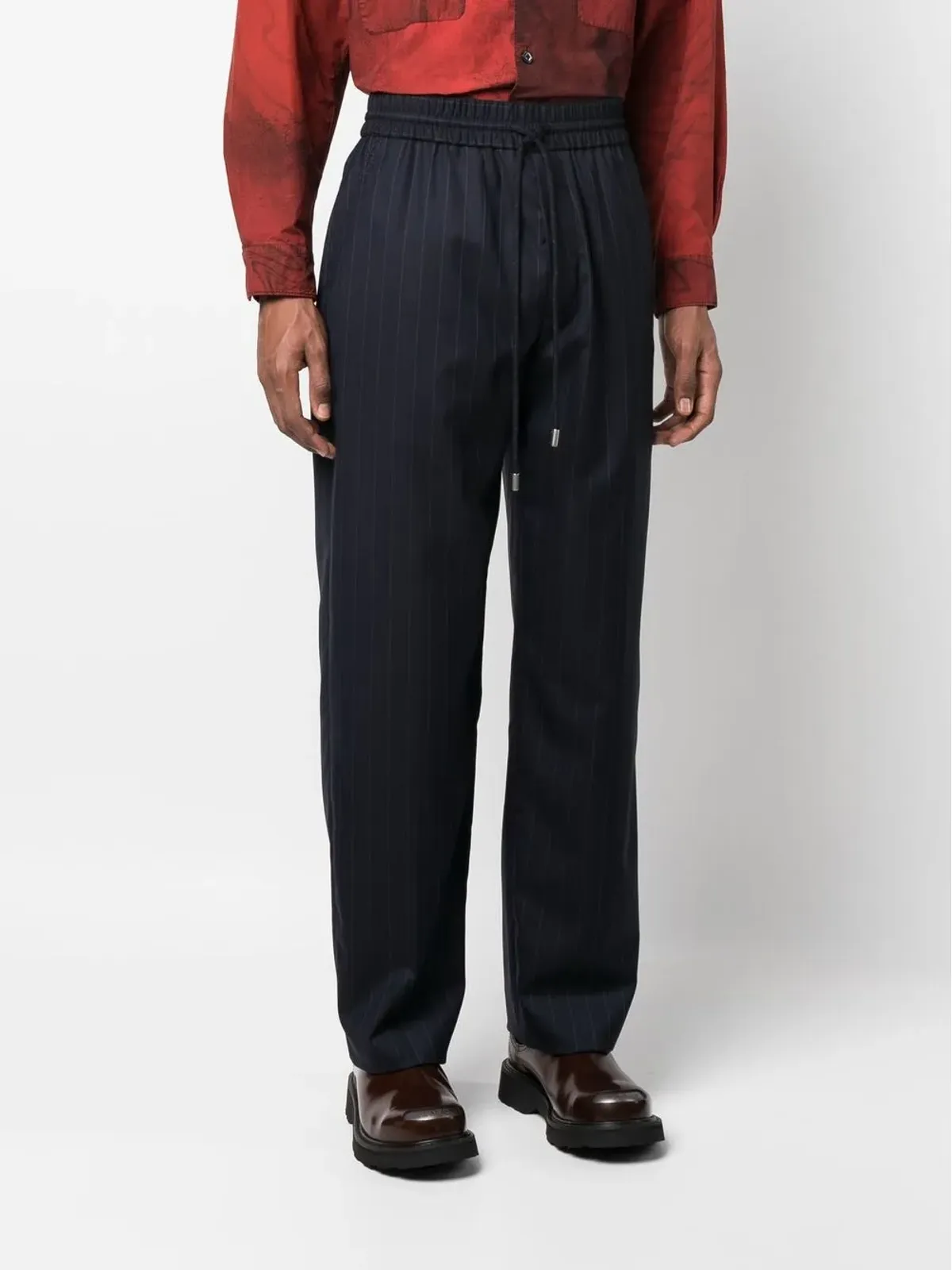 Lanvin ピンストライプ柄ストレートレッグパンツ - 画像3