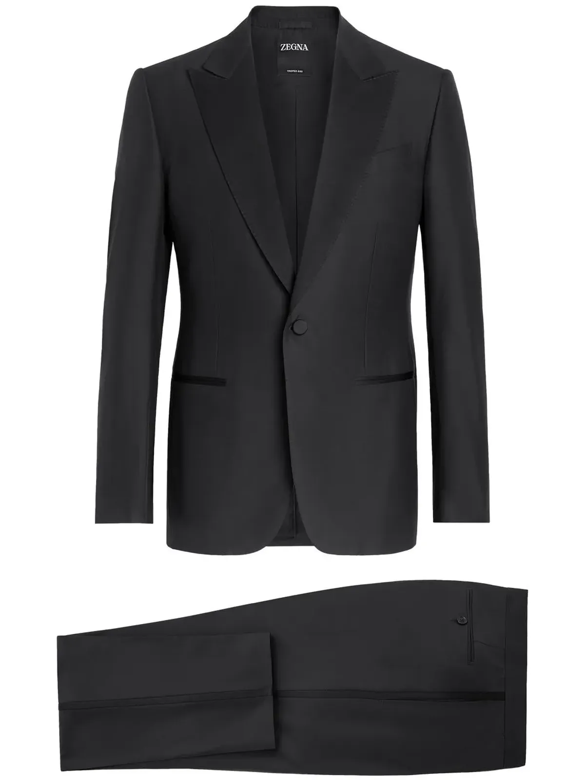 Zegna Trofeo 600 シングルブレスト ウール・シルク混紡 スーツ - 画像1
