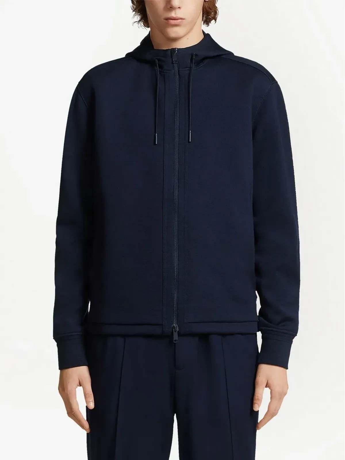 Zegna ハイパフォーマンス ウール・コットン混紡 フーディー - 画像2