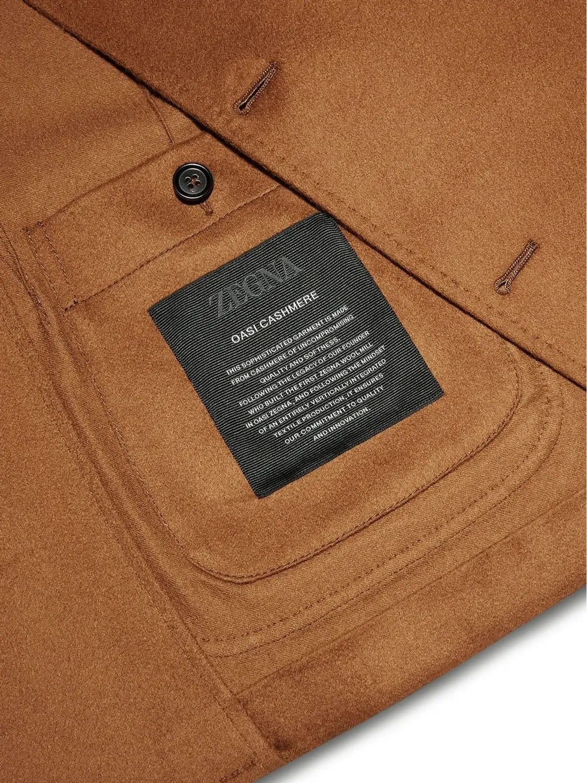 Zegna オアジー シングルブレスト カシミア ブレザー ブラウン - 画像5