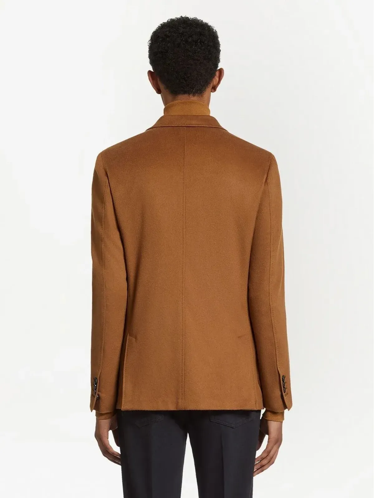 Zegna オアジー シングルブレスト カシミア ブレザー ブラウン - 画像4