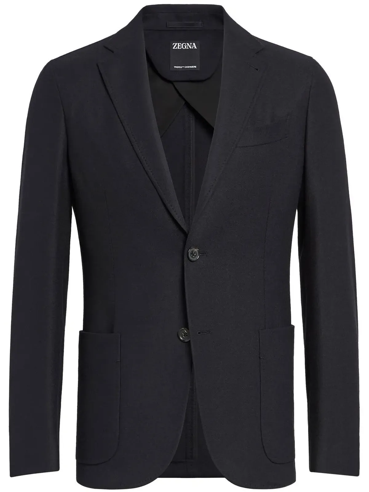 Zegna シングルブレスト カシミヤ混ウール ブレザー - 画像1