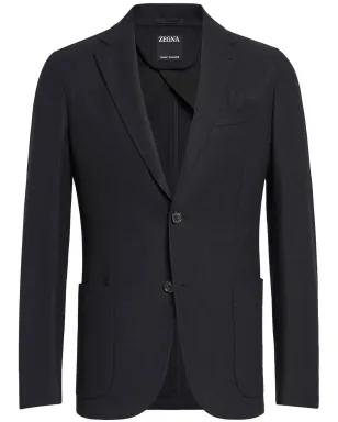 Zegna シングルブレスト カシミヤ混ウール ブレザー - サムネイル1