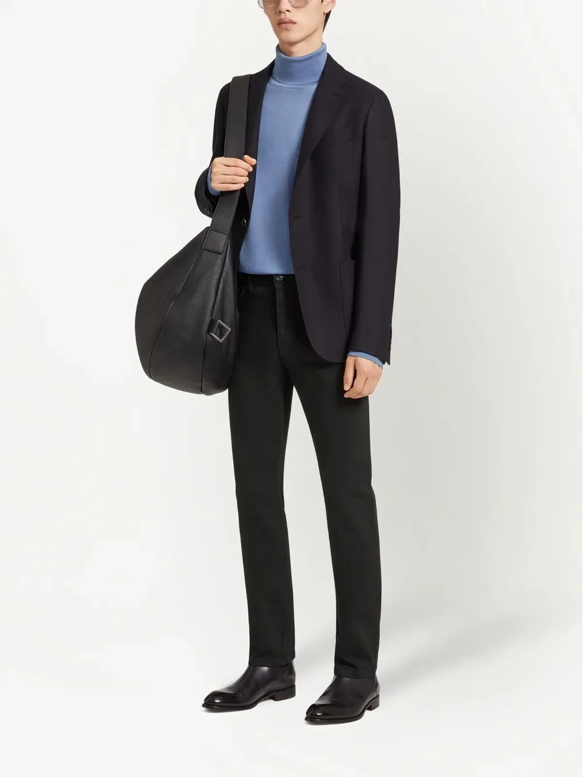 Zegna シングルブレスト カシミヤ混ウール ブレザー - 画像2
