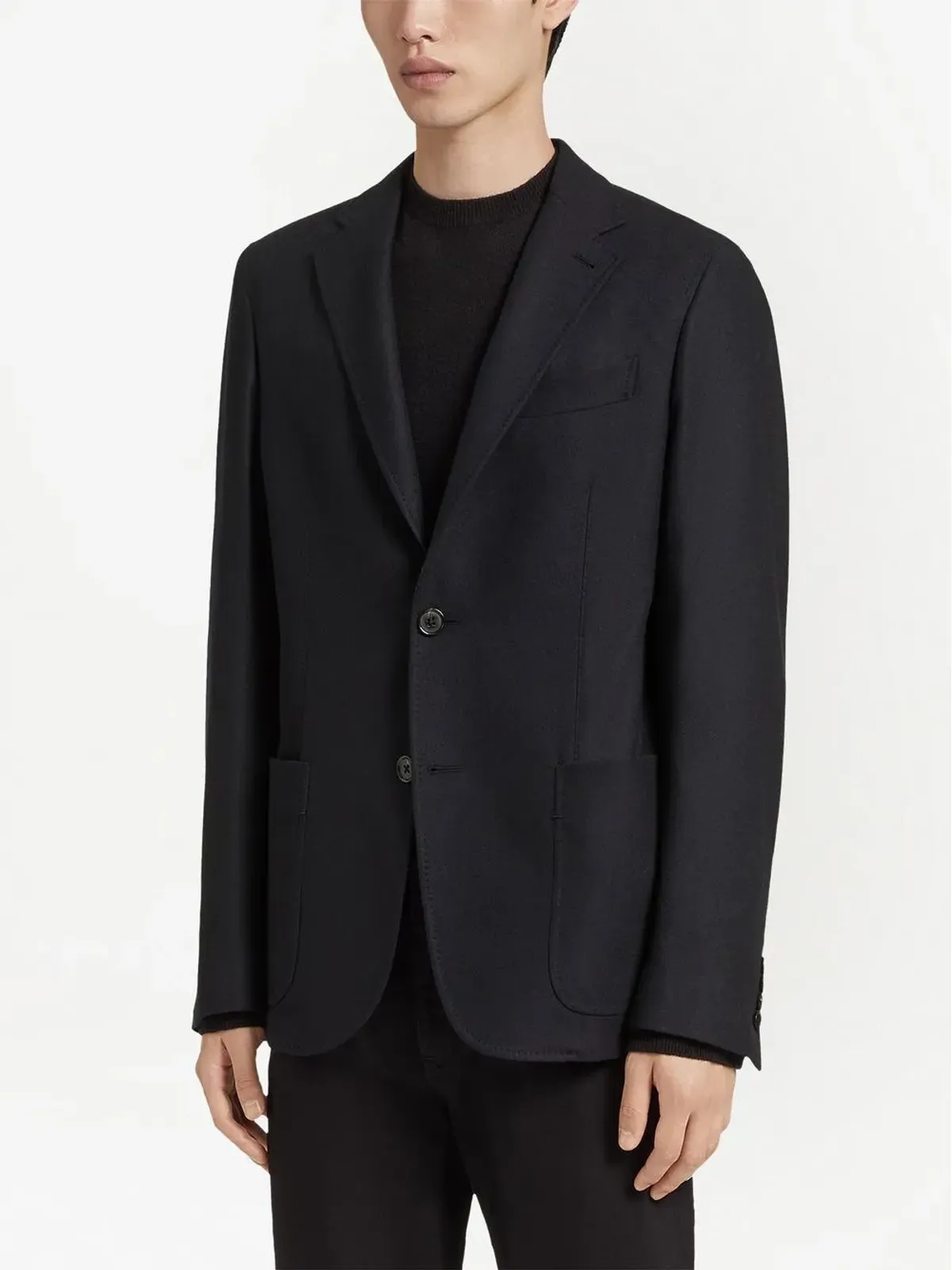 Zegna シングルブレスト カシミヤ混ウール ブレザー - 画像3