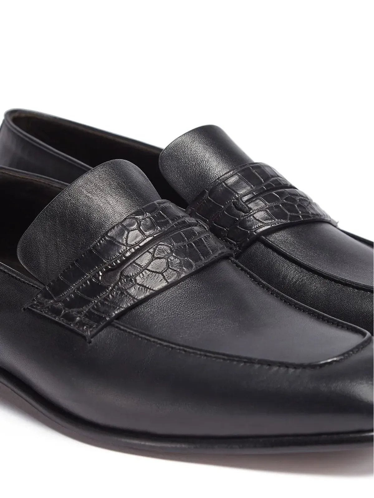Zegna L'Asola leather loafers - Black - 画像5