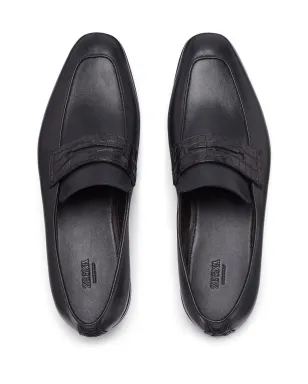 Zegna L'Asola leather loafers - Black - サムネイル4